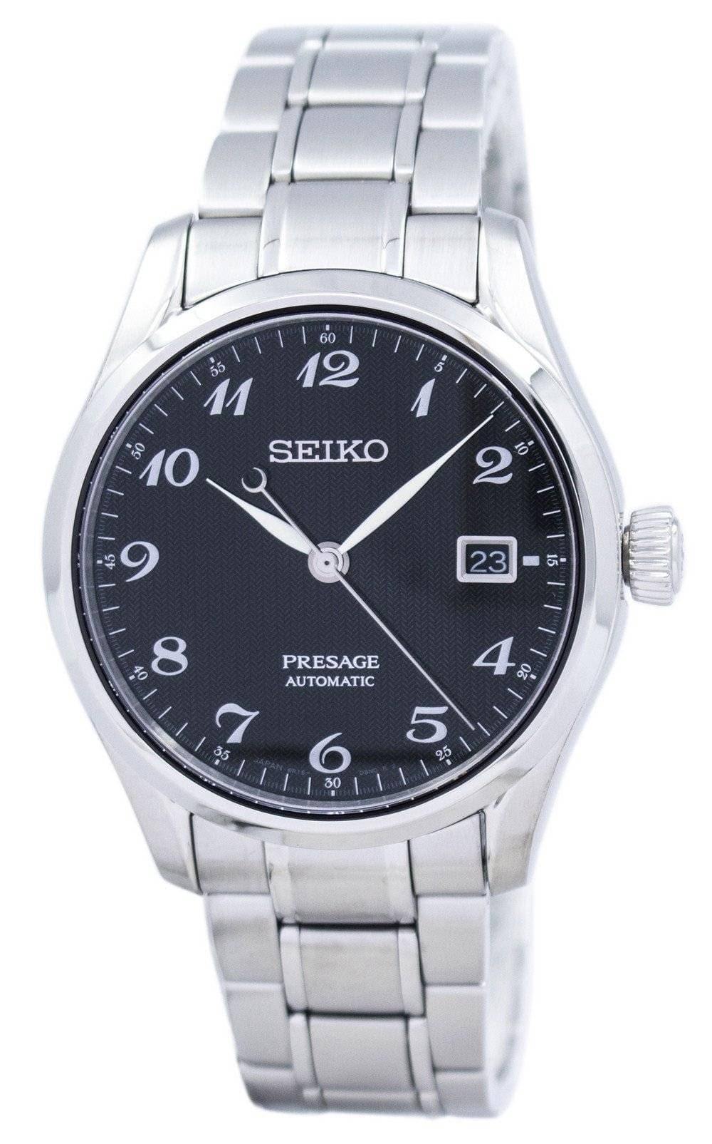 Seiko Japan Made Presage Karesansui Black Men's Stainless Steel Watch SPB065J1 - Prestige