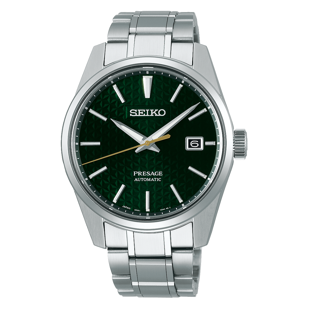 Seiko Japan Made Presage Sharp Edged Series Tokiwa Green Men's Stainless Steel Watch SPB169J1 - Prestige