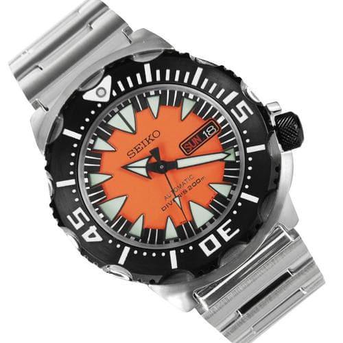 Seiko Monster Orange Fang 2nd Gen Diver's Men's Stainless Steel Watch SRP315K2 - Prestige