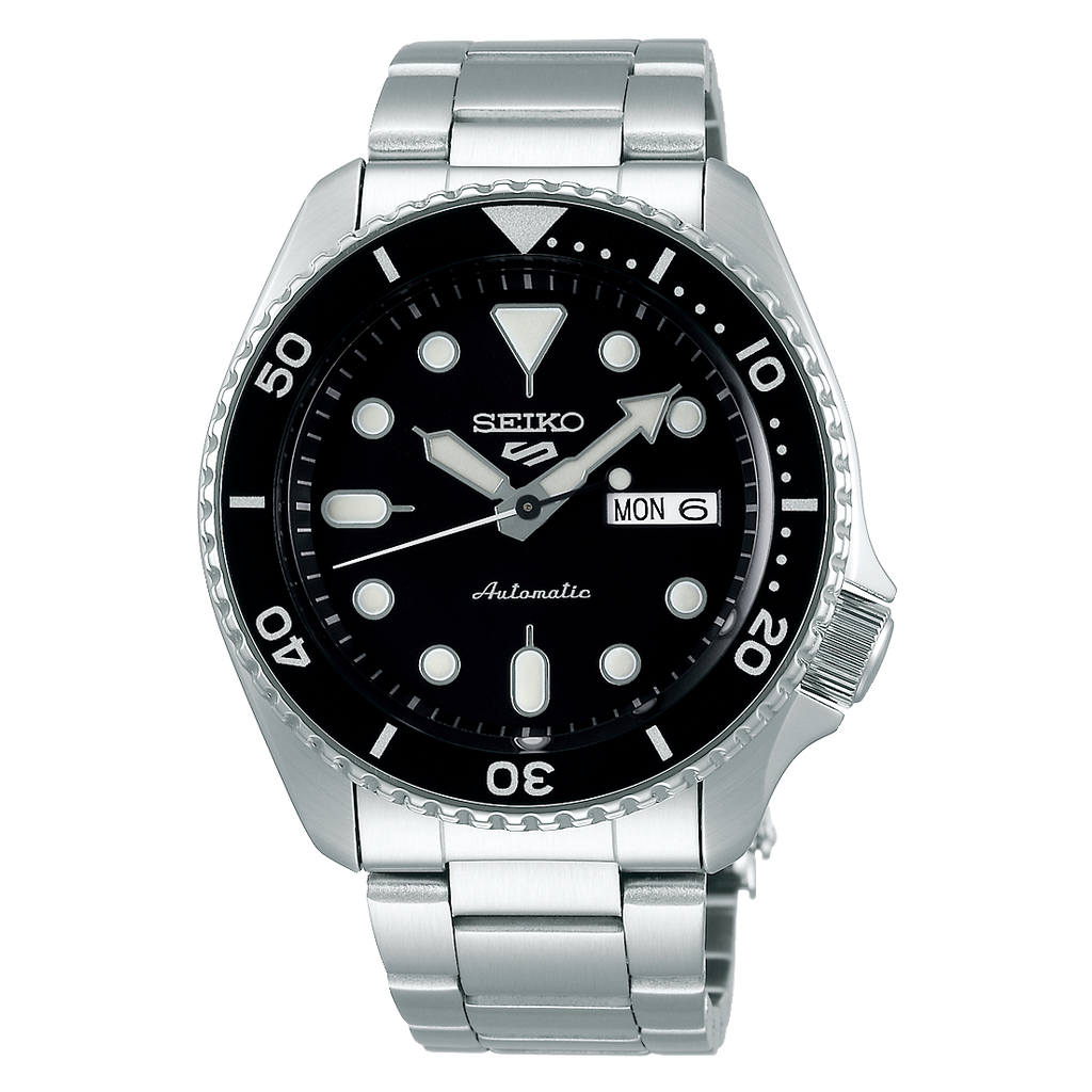 Seiko 5 Sports 100M Automatic Men's Watch Black Dial Bezel SRPD55K1 - Prestige