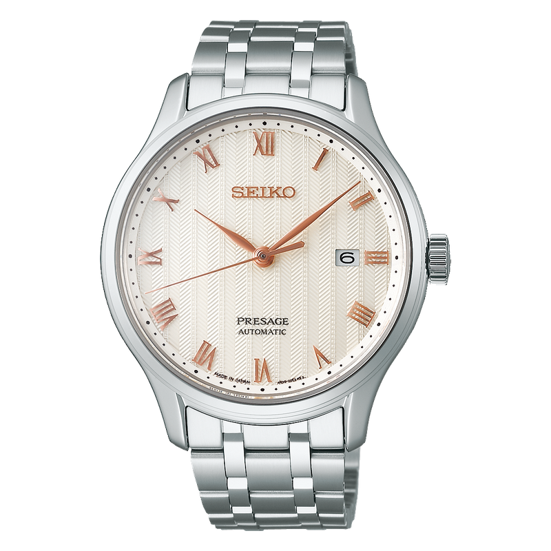 Seiko Presage Karesansui Sakura Daytime Dial Stainless Steel Men's Watch SRPF45J1 - Prestige