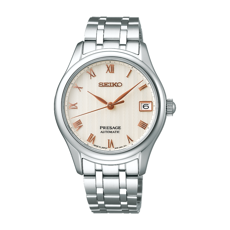 Seiko Presage Karesansui Sakura Daytime Dial Stainless Steel Ladies' Watch SRPF47J1 - Prestige