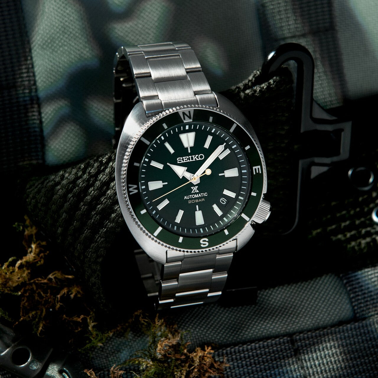 Seiko Prospex Turtle Green Land Tortoise 200M Stainless Steel Watch SRPH15K1 - Prestige