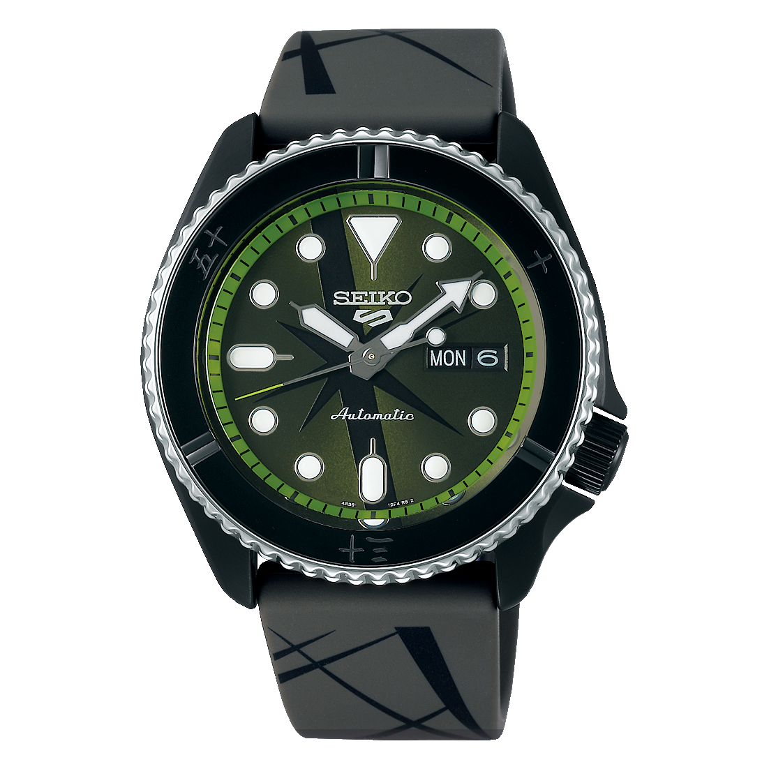 Seiko 5 Sports 100M One Piece x Zoro LE Automatic Men's Watch Green Dial Rubber SRPH67K1 - Prestige