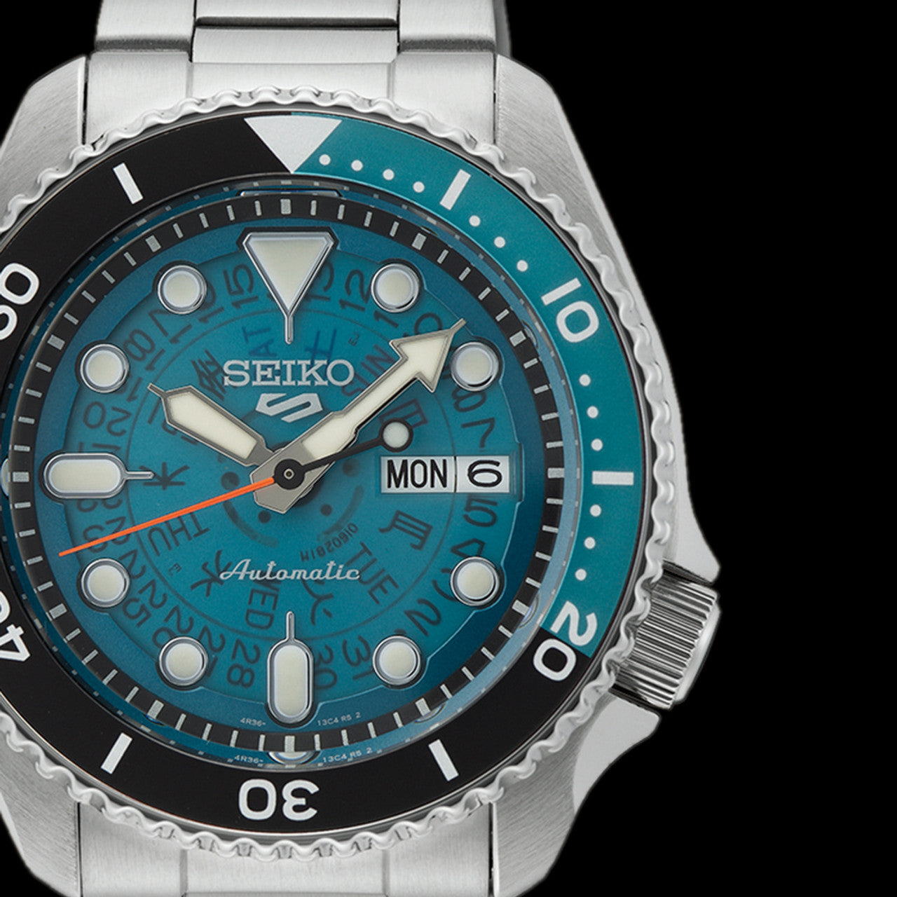 krog bevægelse Indbildsk Seiko 5 100M Skeleton Style Bluish Green Dial Automatic Watch SRPJ45K1 –  Prestige