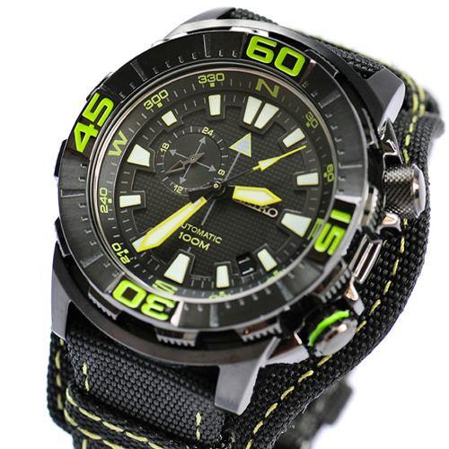 Seiko Limited Edition Acid Green on Black Superior Field Watch SSA059K1 - Prestige