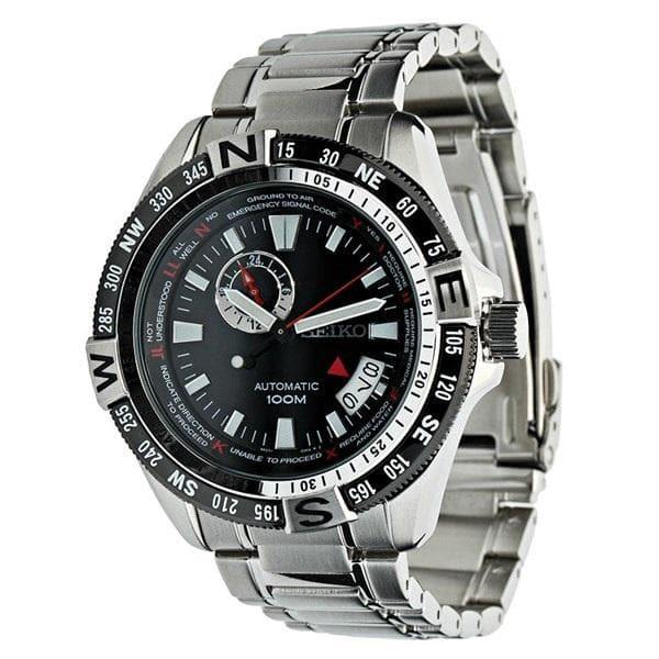 Seiko Superior 100M Men's Black Dial Stainless Steel Strap Watch SSA095K1 - Prestige