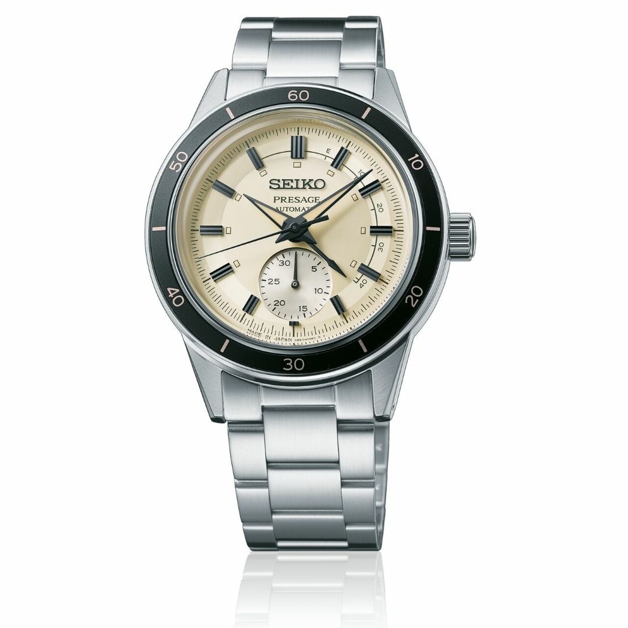 Seiko Presage Style 60 White Men's Stainless Steel Watch w/ Pow. Res. Indicator SSA447J1 - Prestige