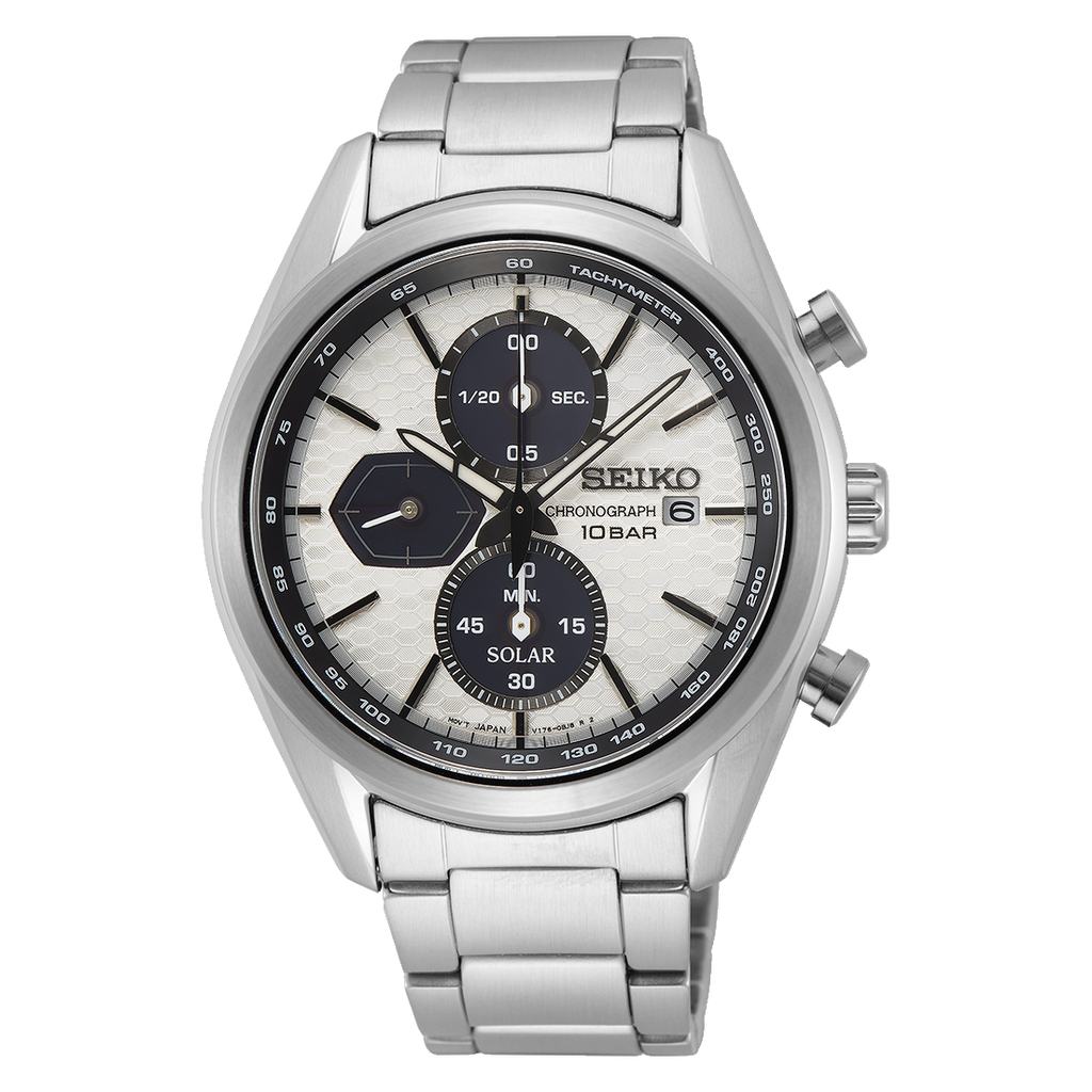 Seiko Prospex Solar Men's Stainless Steel Chronograph Watch SSC769P1 Panda - Prestige