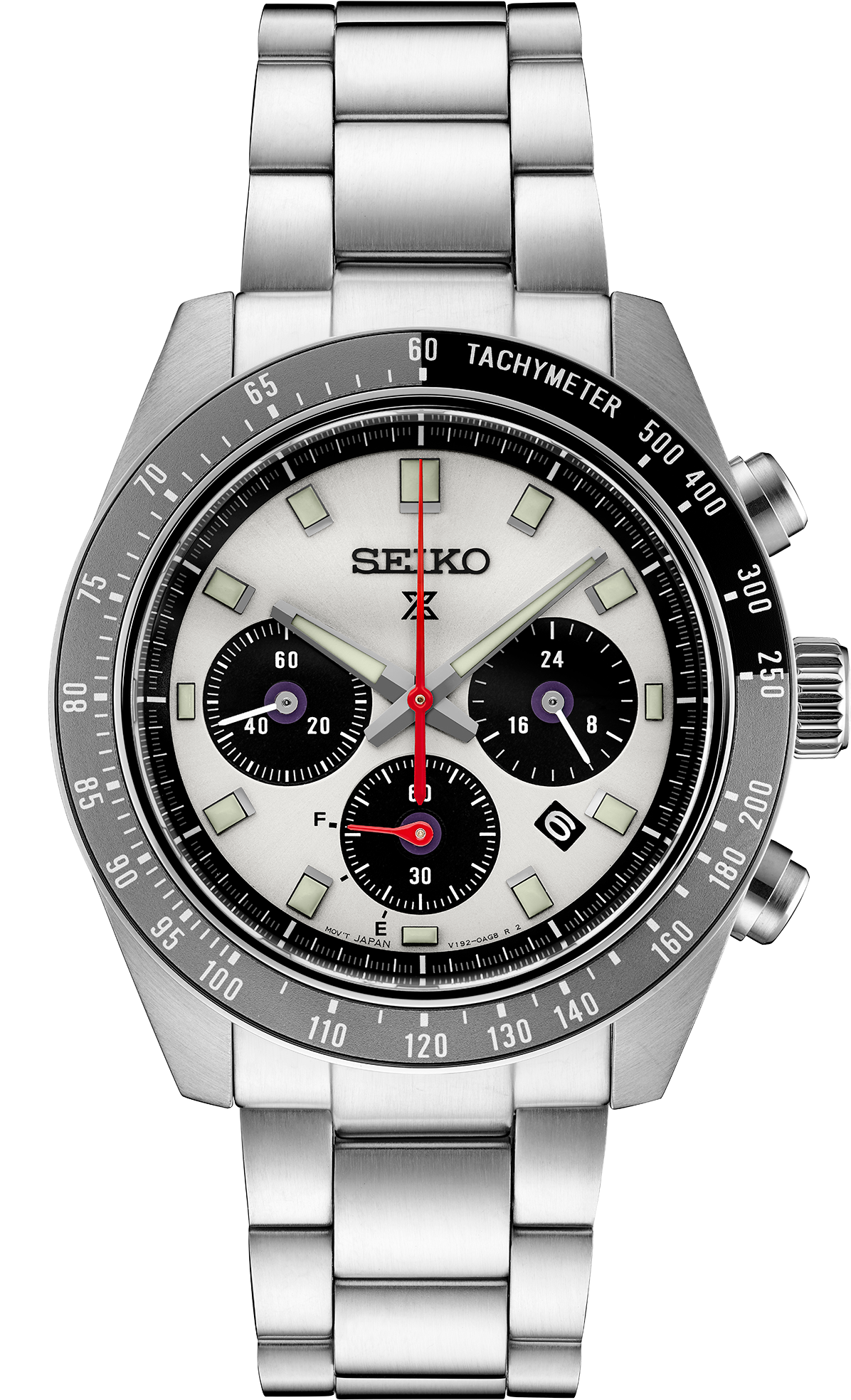 Seiko Prospex Solar Men's Stainless Steel Chronograph Watch SSC911P1 Big White Panda