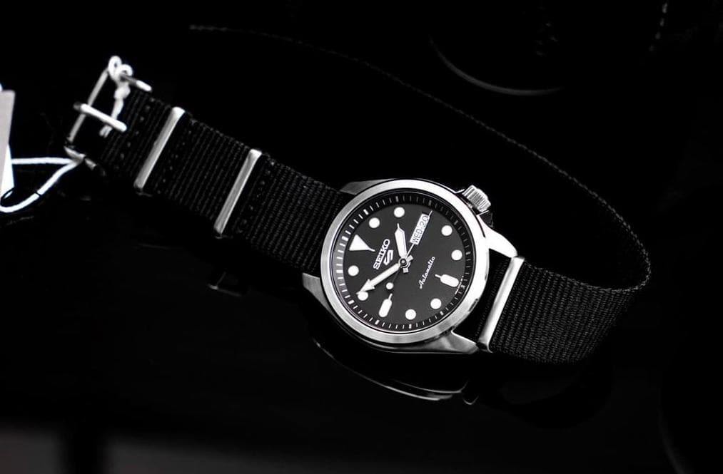 Seiko 5 Sports 100M Automatic Men's Watch Black Nylon Strap SRPE67K1 - Prestige