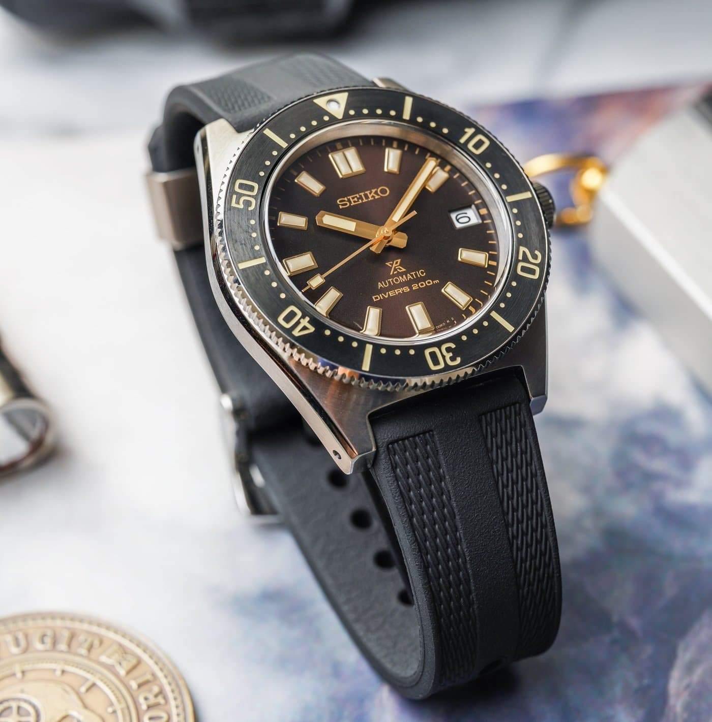 Seiko Japan Made 62MAS Prospex Diver's Brown Dial Men's Rubber Strap Watch SPB147J1 - Prestige