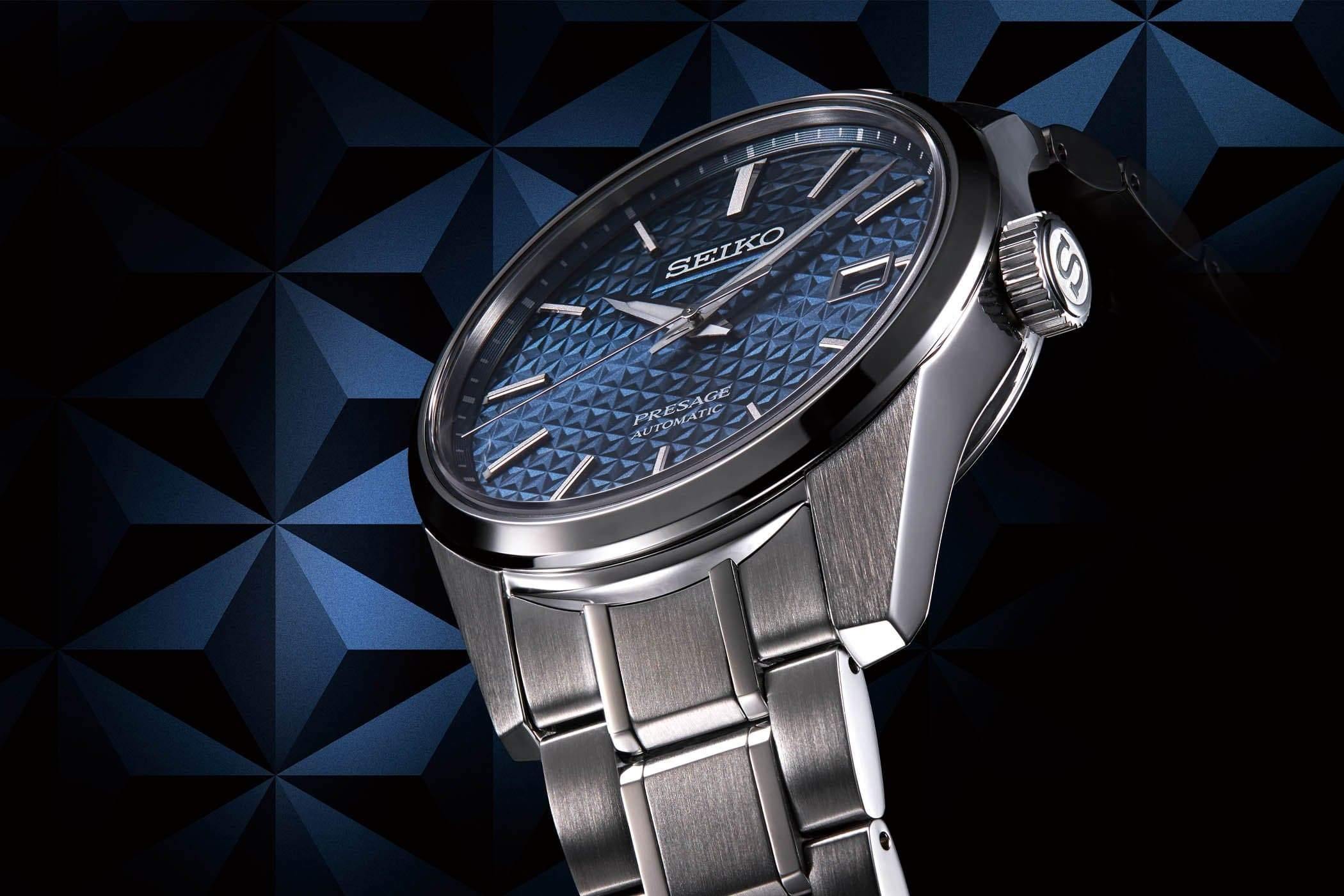 Seiko Japan Made Presage Sharp Edged Series Aitetsu Blue Men's Stainless Steel Watch SPB167J1 - Prestige