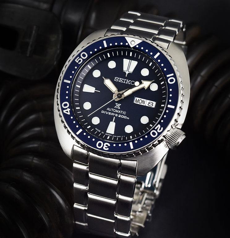 Seiko Japan Made Blue Turtle Prospex Diver's Men's Stainless Steel Strap Watch SRP773J1 - Prestige