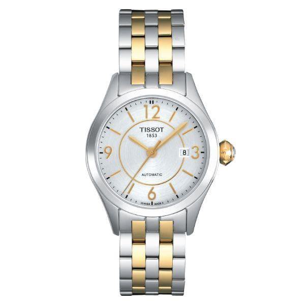 Tissot Swiss Made T-One 2 Tone Gold Plated Ladies' Automatic Watch T038.007.22.037.00 - Prestige