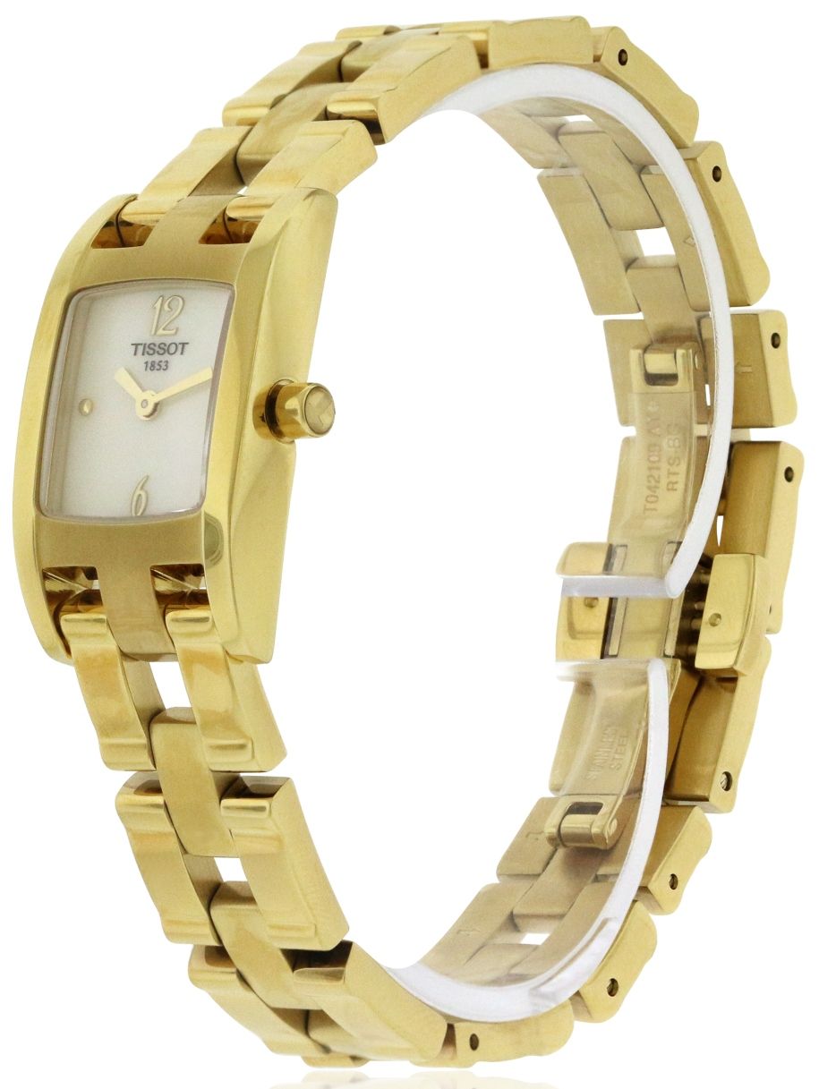 Tissot Swiss Made T-Lady T3 Ladies' MOP Gold Plated Watch T0421093311700 - Prestige
