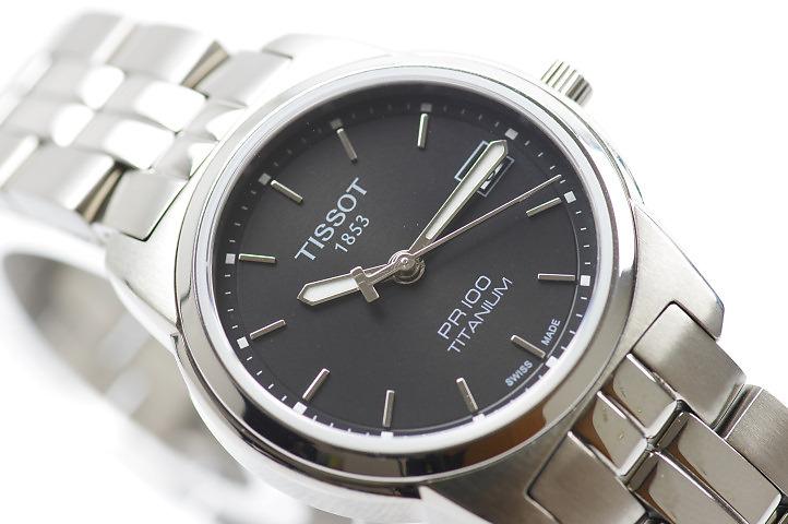 Tissot Swiss Made T-Classic PR100 Titanium Black Dial Ladies Watch T0493104405100 - Prestige