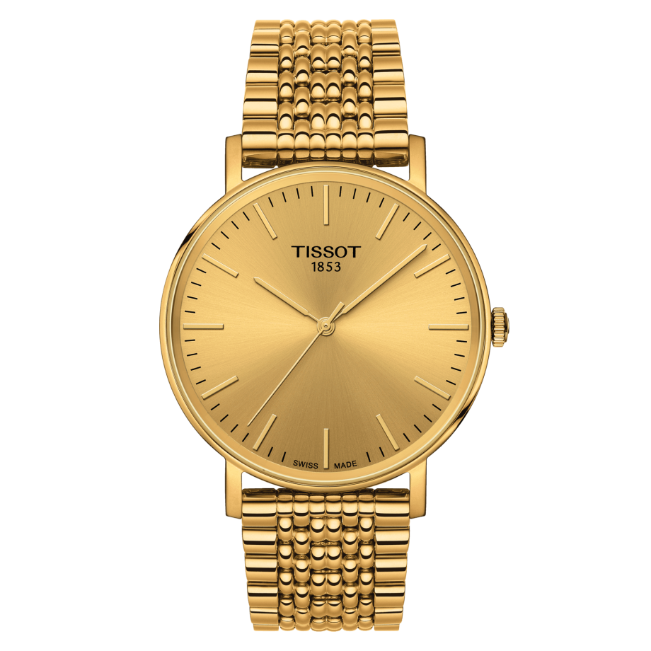 Tissot Swiss Made T-Classic Everytime All Gold Plated Men's Watch T1094103302100 - Prestige