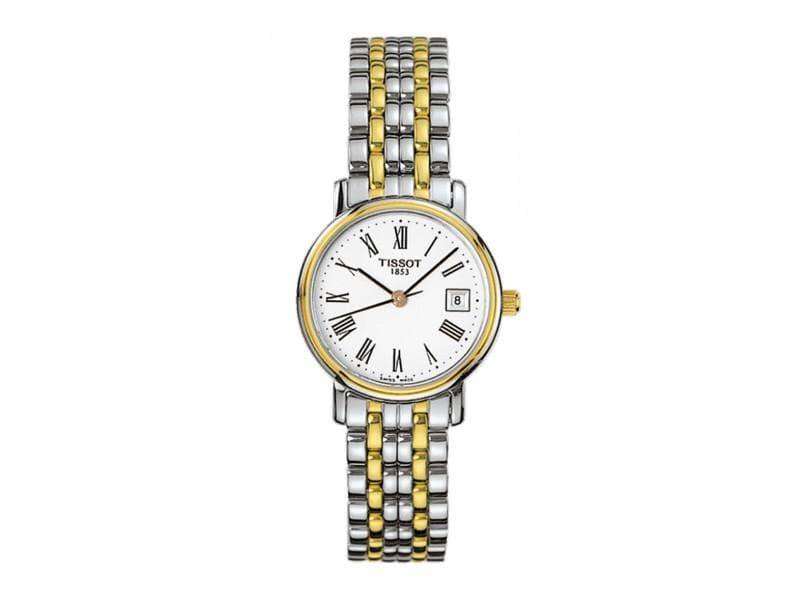 Tissot Swiss Made T-Classic Desire 2 Tone Gold Plated Ladies' Watch T52.2.281.13 - Prestige