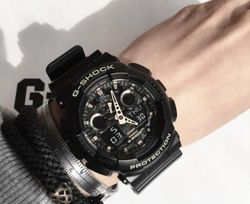 Casio Military Grey Camo Print Black Watch GA100CF-8ADR –