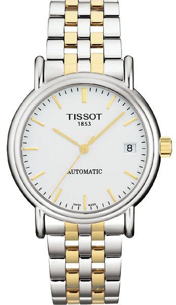 Tissot Swiss Made T-Classic Carson Automatic 2 Tone Gold Plated Men's Watch T95.2.483.31 - Prestige