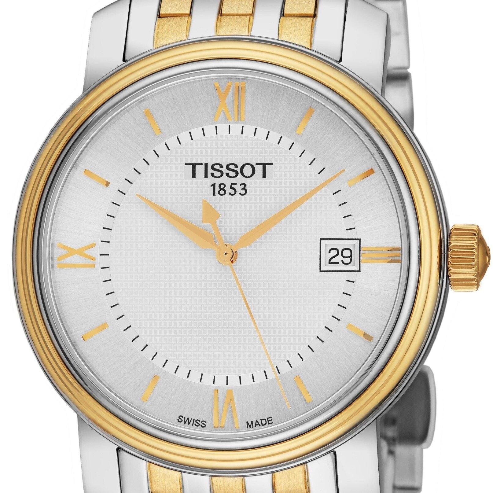 Tissot Swiss Made T-Classic Bridgeport 2 Tone Gold Plated Men's Watch T0974102203800 - Prestige