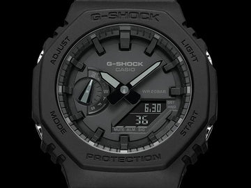 Casio G Shock Carbon Core Guard ALL Black AP CasiOak Watch GA2100