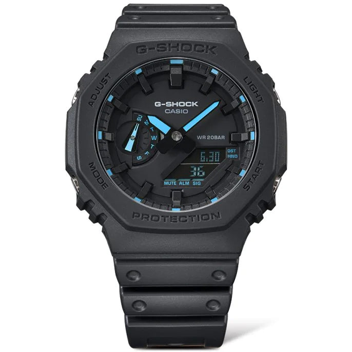 Casio G-Shock Carbon Core Guard Black x Blue AP CasiOak Watch GA2100-1A2DR - Prestige