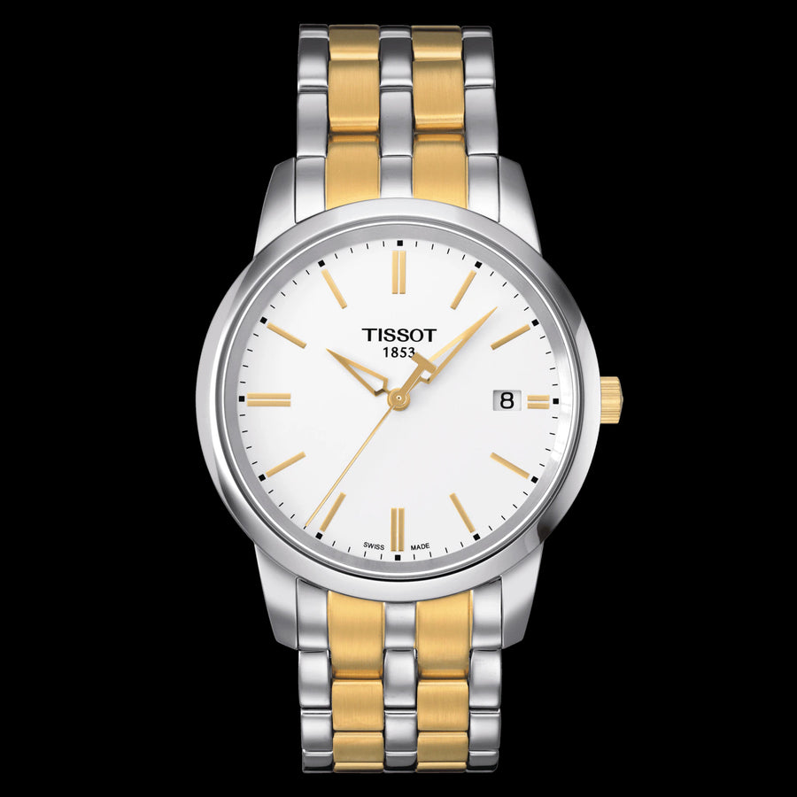Tissot Swiss Made T-Classic Dream 2 Tone Gold Plated Men's Watch T0334102201101 - Prestige