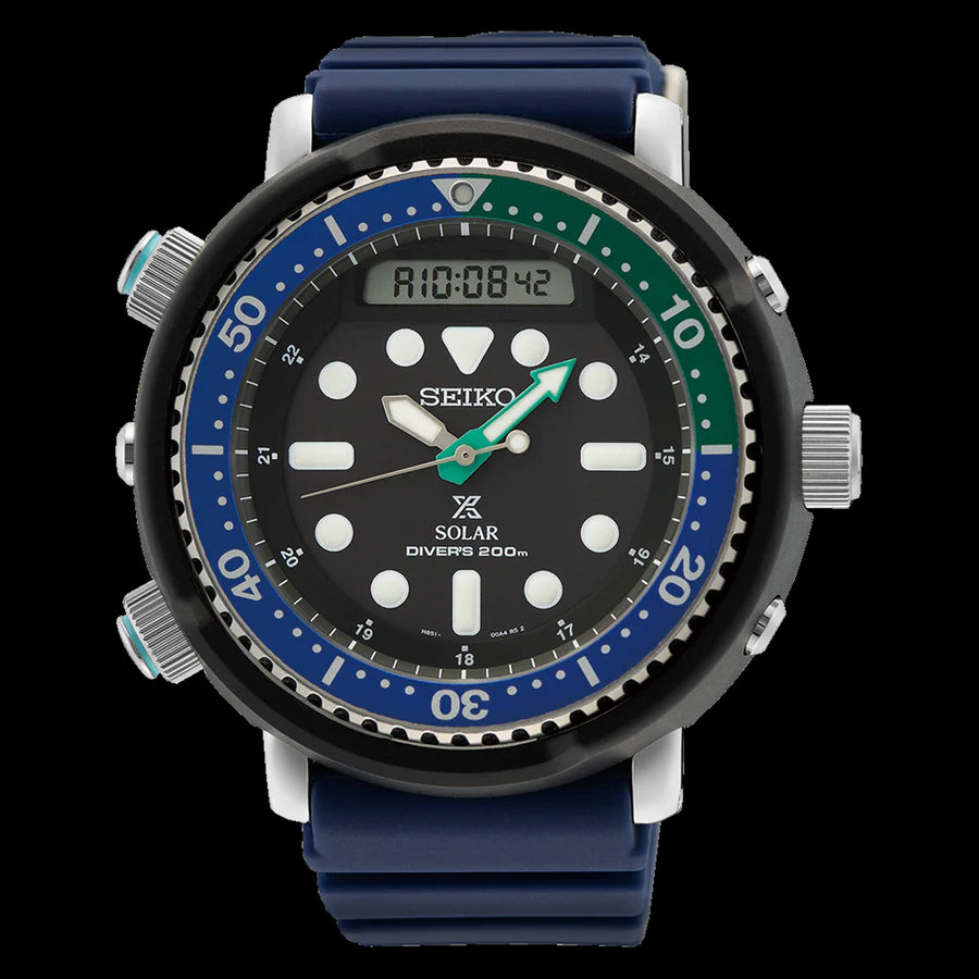 Seiko Urban Safari Series Arnie Solar Tuna Tropical Lagoon Diver's Men's Watch SNJ039P1