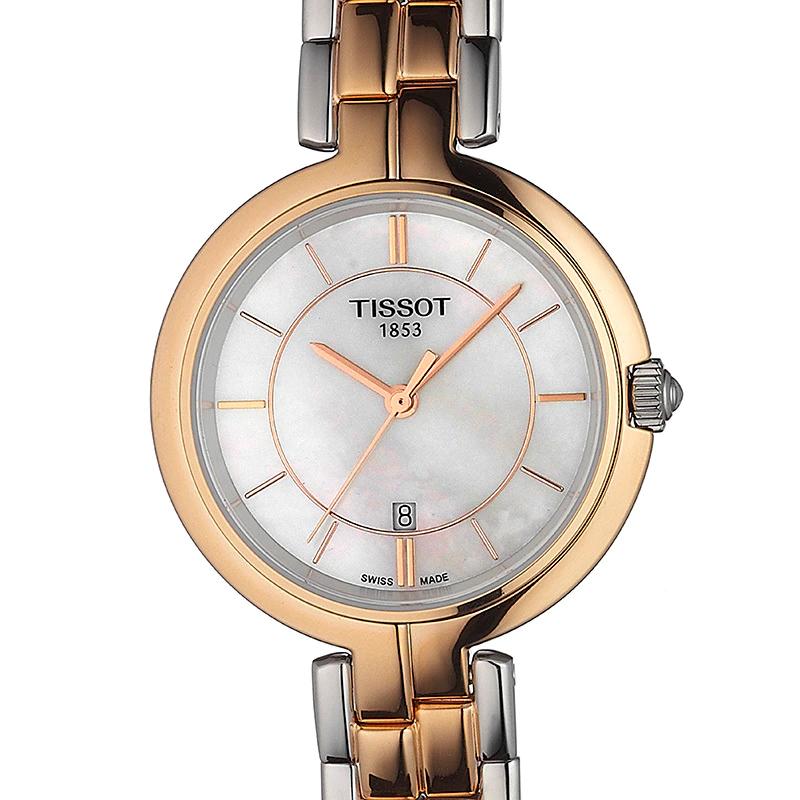 Tissot Swiss Made T-Lady Flamingo MOP 2 Tone Rose Gold Plated Ladies' Watch T0942102211100 - Prestige