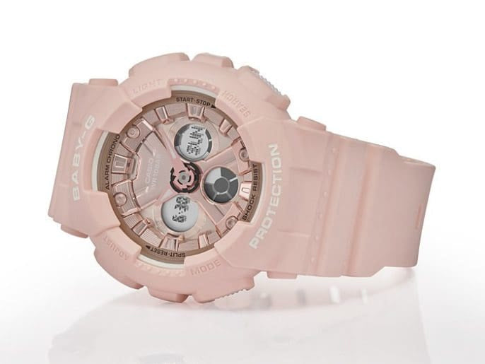 Casio Baby-G Anadigi Metallic Pink x Rose Gold Watch BA130-4ADR - Prestige