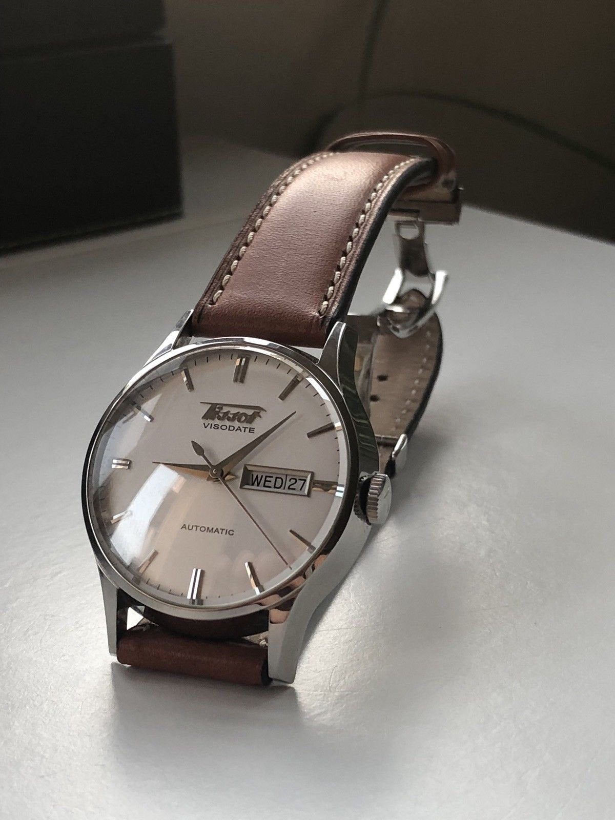 Tissot Swiss Made Heritage Visodate Automatic Silver Dial Men's ...