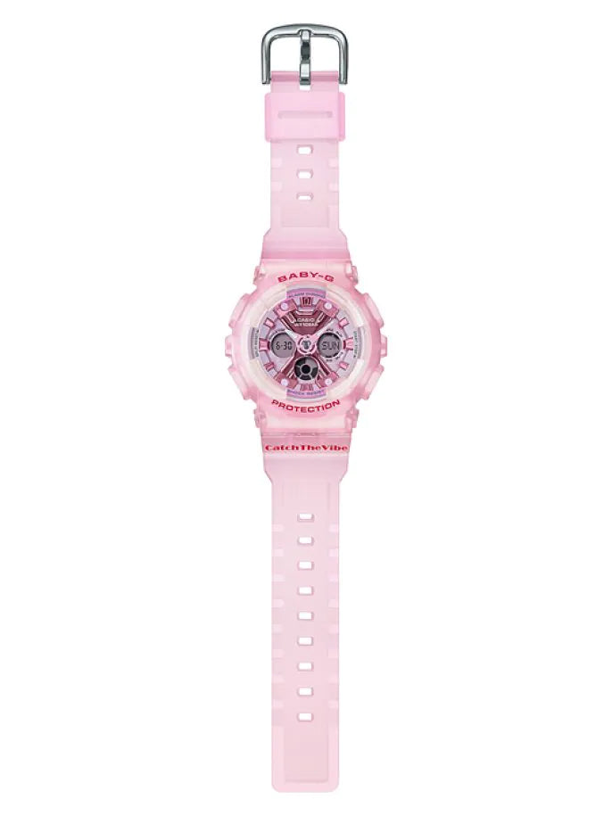 Casio Baby-G Anadigi Metallic Pink Jelly RIEHATA Watch BA130CV-4ADR - Prestige