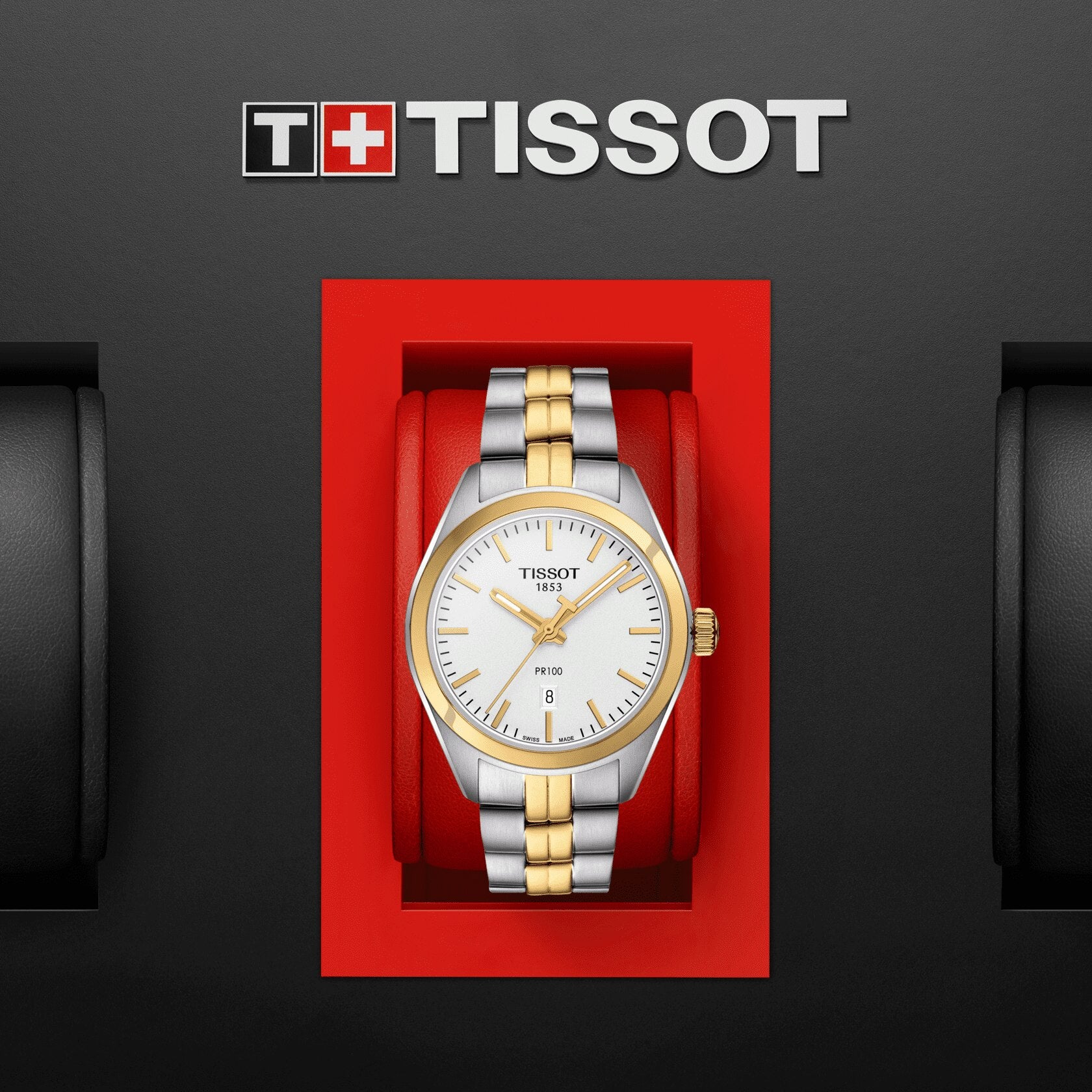 Tissot Swiss Made T-Classic PR100 2 Tone Gold Plated Ladies' Watch T1012102203100 - Prestige