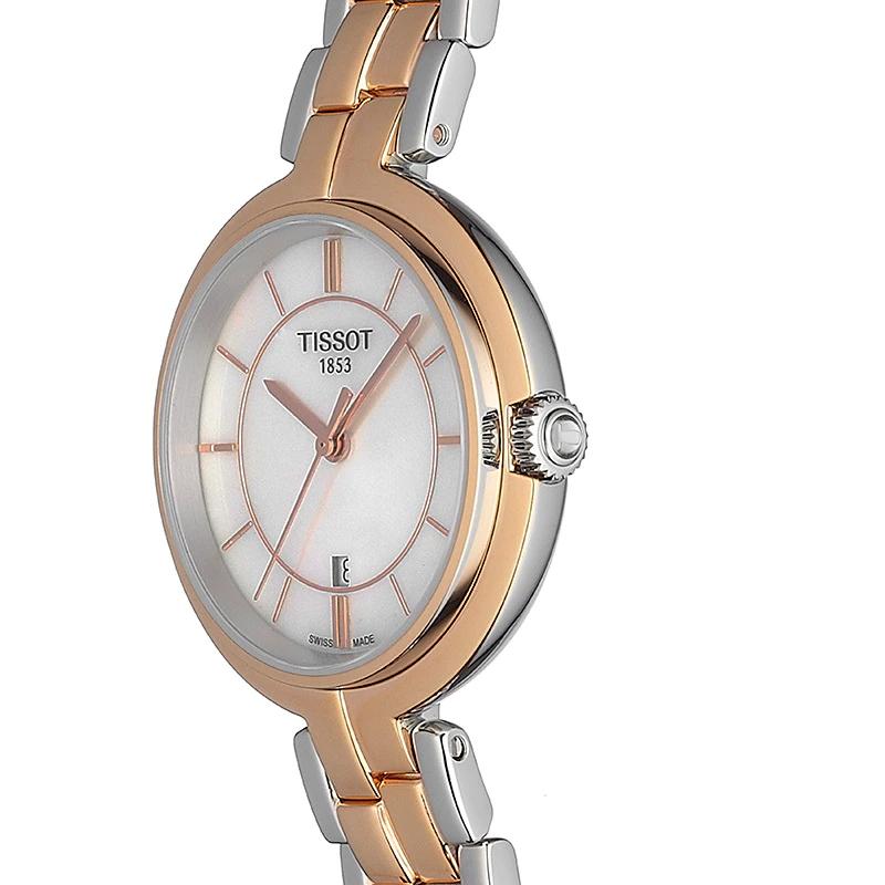 Tissot Swiss Made T-Lady Flamingo MOP 2 Tone Rose Gold Plated Ladies' Watch T0942102211100 - Prestige