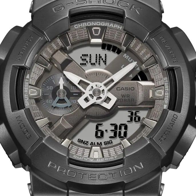 Casio G-Shock Metal Covered Midnight Fog Series Analog-Digital Grey Watch GM110MF-1ADR - Prestige