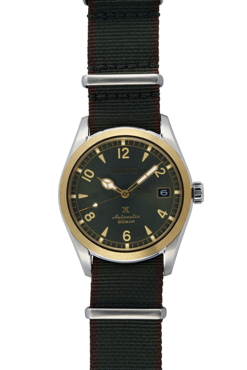 Seiko Alpinist Green Nato Strap Watch Bands Seiko Alpinist Green