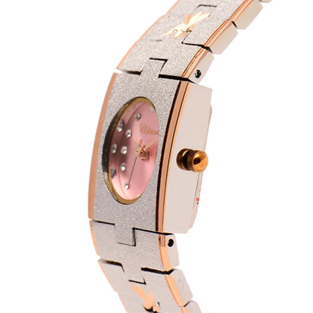 Cristal Ladies' Two-Tone Plated Strap Watch HG3650-RSPKTE - Prestige