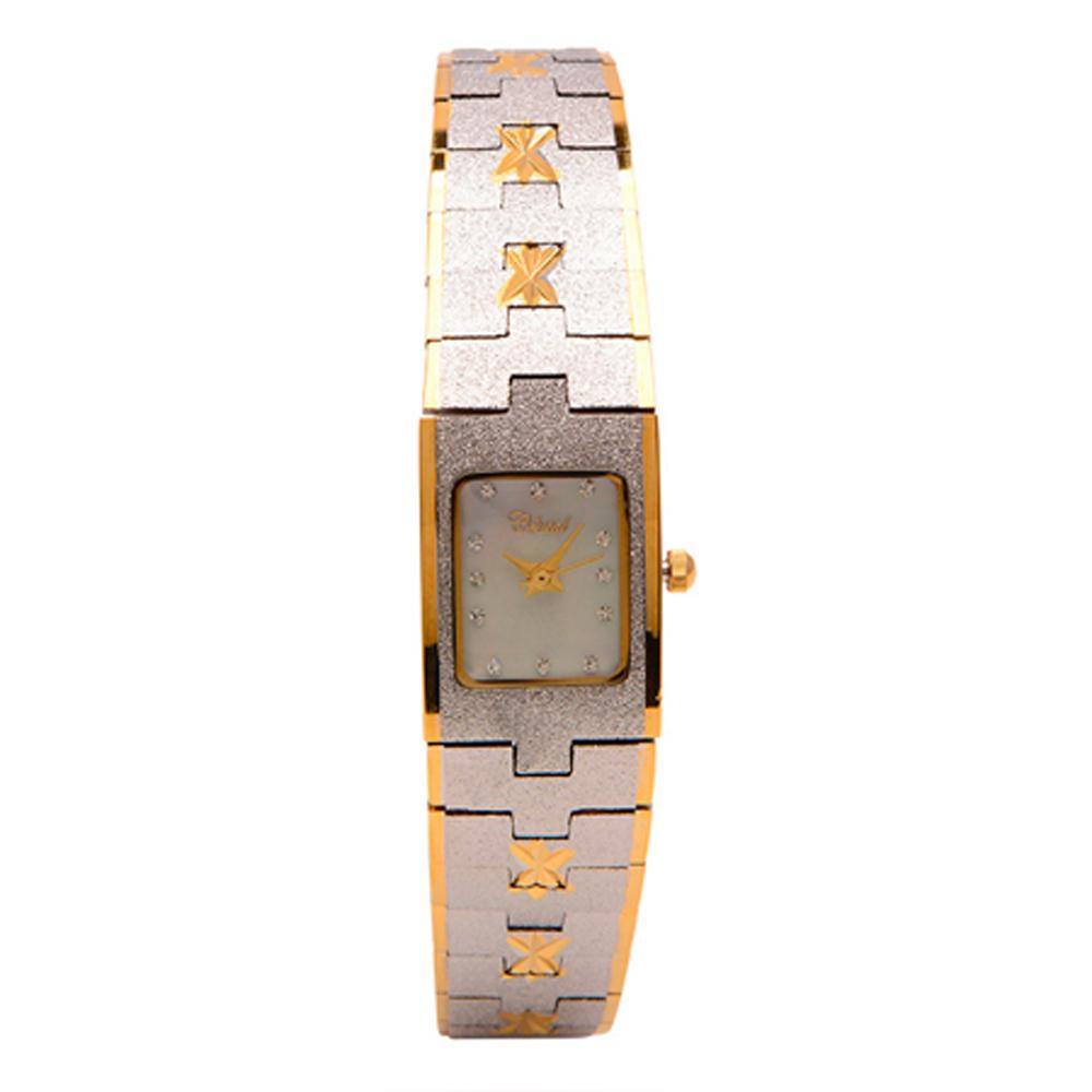 Cristal Ladies' Two-Tone Plated Strap Watch HG3679-GSMPTE - Prestige