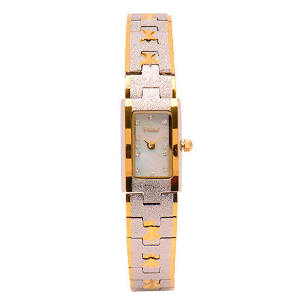 Cristal Ladies' Two-Tone Plated Strap Watch HG3680-GSMPTE - Prestige
