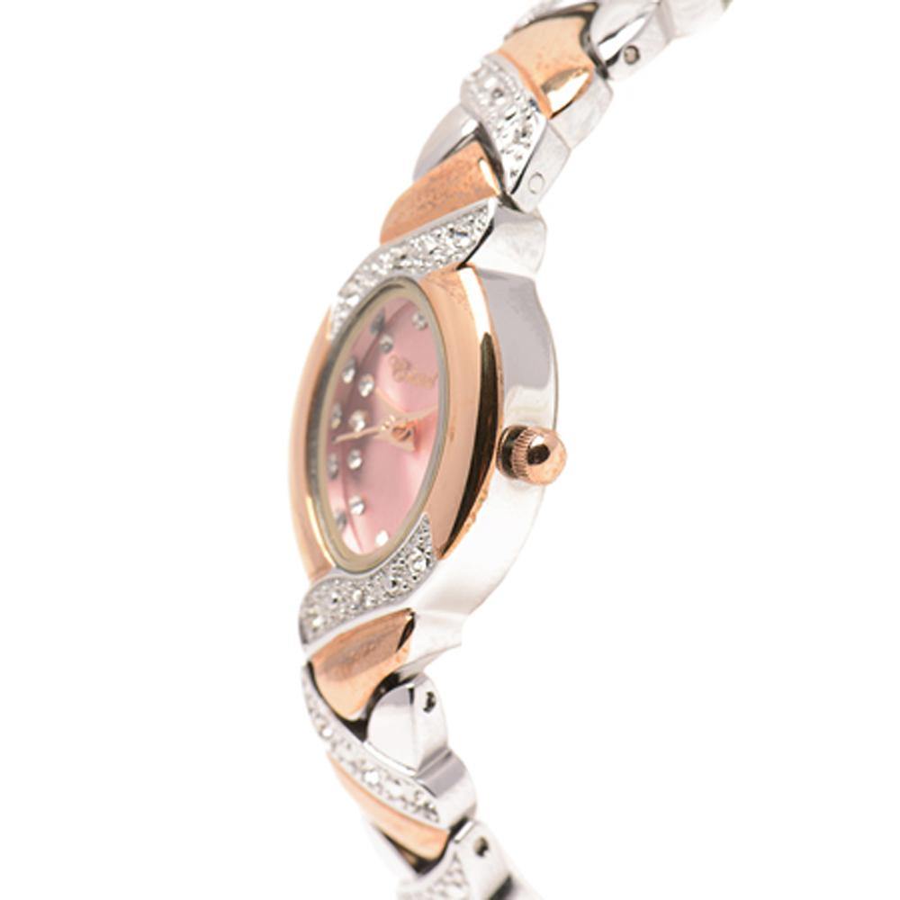 Cristal Ladies' Two-Tone Plated Strap Watch HG3778-RSPKTE - Prestige