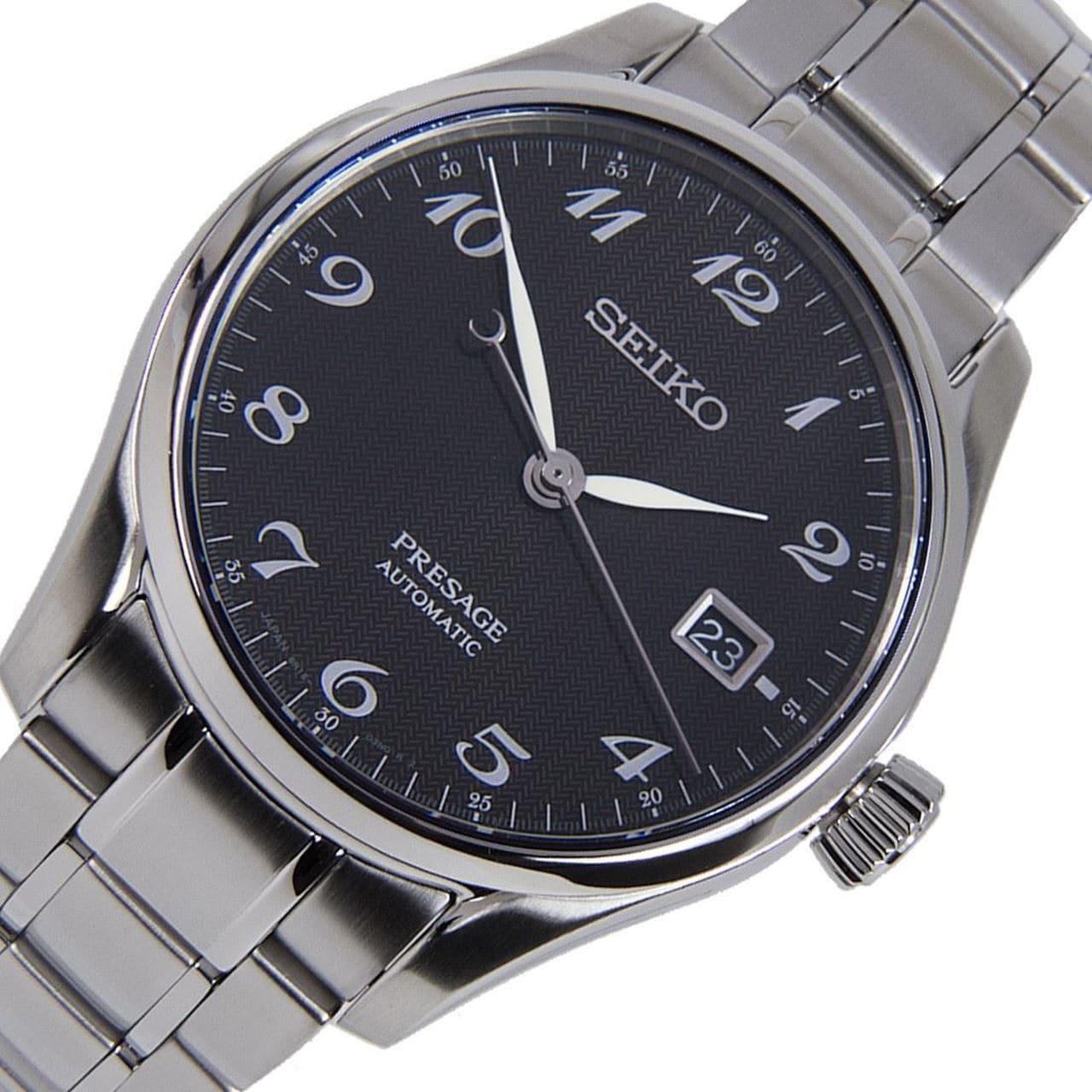 Seiko Japan Made Presage Karesansui Black Men's Stainless Steel Watch SPB065J1 - Prestige