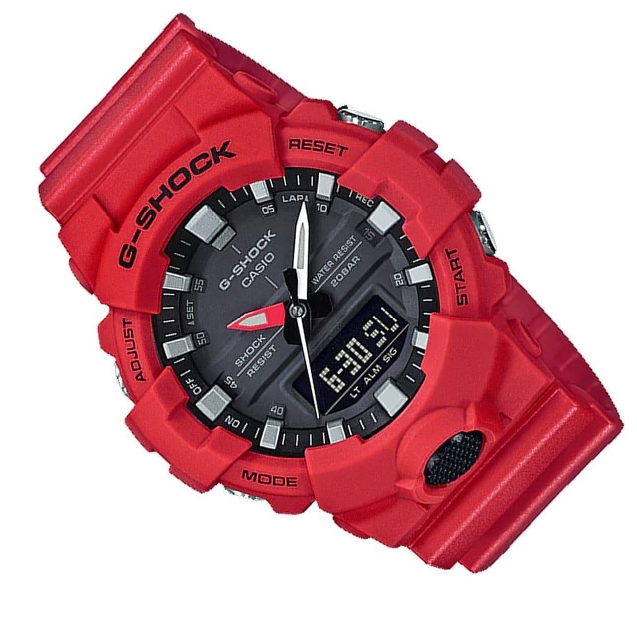Casio G-Shock Anadigi Red x Black x Grey Accents Last Dance Watch GA800-4ADR - Prestige