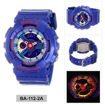Casio Baby-G BA110 Series Anadigi Neon Color Purple x