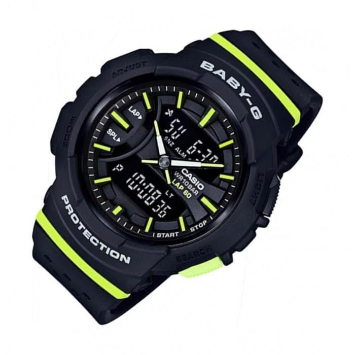 Casio Baby-G Standard Analog-Digital Black x Neon Green Accents Watch BGA240-1A2DR - Prestige