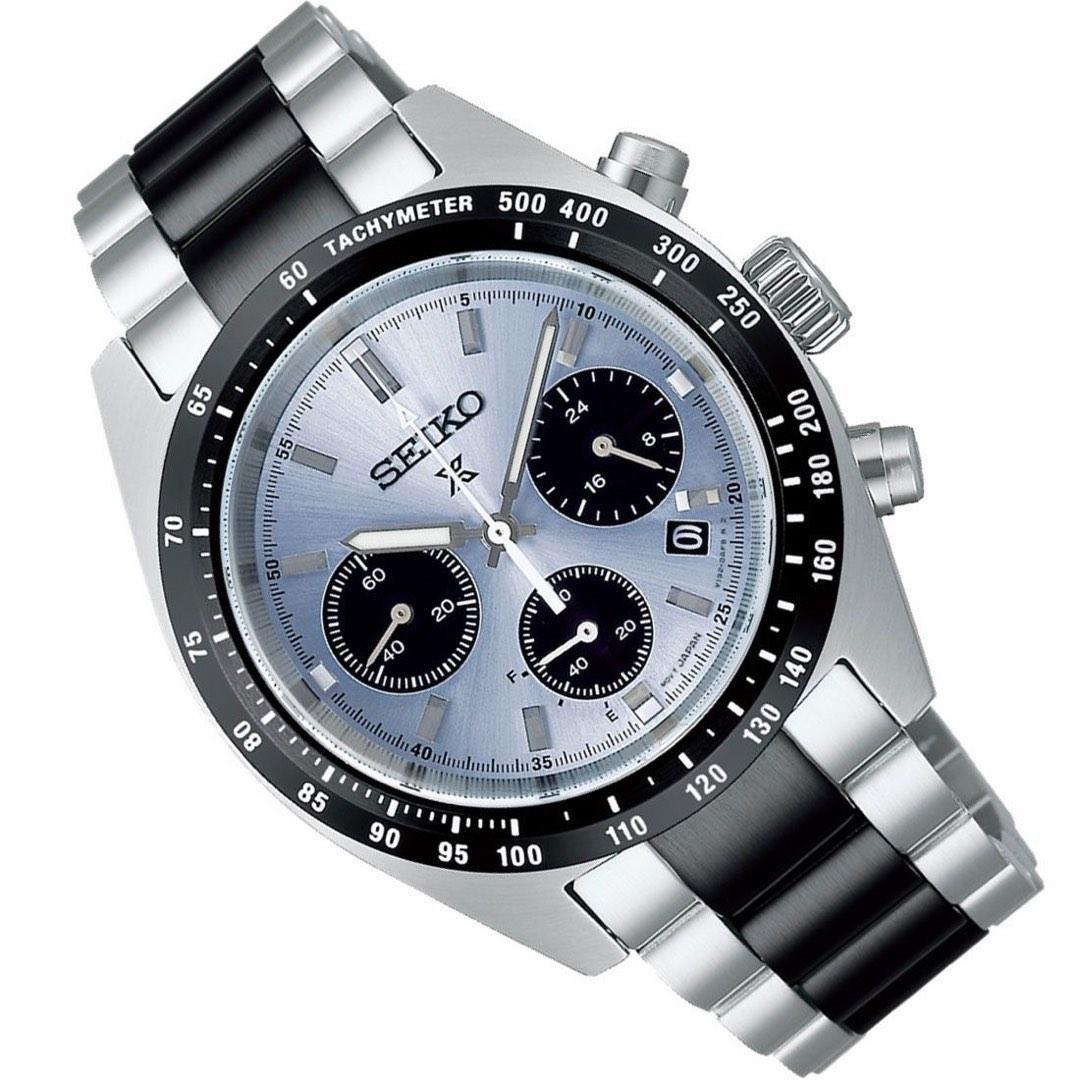 Seiko Prospex LE Solar Crystal Trophy Men's Stainless Steel Chronograph Watch SSC909P1 Ice Blue Panda - Prestige