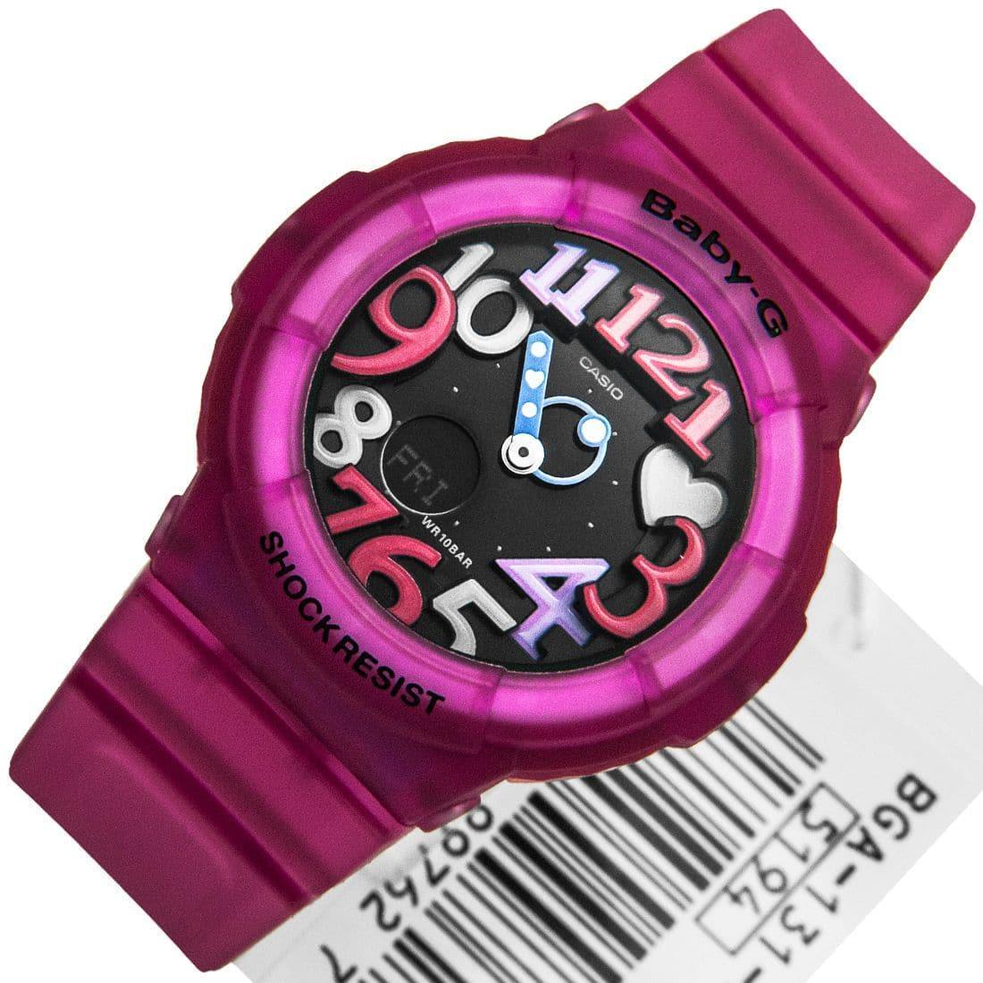 Casio Baby-G Anadigi Fuschia Pink x Black Dial Watch BGA131-4B4DR - Prestige