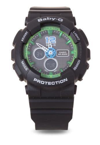 Casio Baby-G BA120 Analog-Digital Black x Green x Blue Accents Watch BA120-1BDR - Prestige