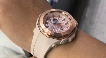 Baby g shop rose gold watch